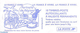 France 2004 Portraits De Régions, Booklet 10x Timbre Rouge S-a, Mint NH, Health - Transport - Food & Drink - Stamp Bo.. - Ongebruikt