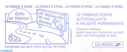 France 2003 La France A Vivre, Booklet 10x Timbre Rouge S-a, Mint NH, Stamp Booklets - Nuovi