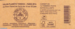 France 2015 Salon Planète Timbres, Booklet With 12x Vert S-a, Mint NH, Stamp Booklets - Nuevos