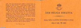 Sweden 1941 Holy Birgitta Booklet, Mint NH, Religion - Religion - Stamp Booklets - Ungebraucht