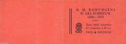 Sweden 1943 King Gustav V 85th Anniversary, Booklet, Mint NH, History - Kings & Queens (Royalty) - Stamp Booklets - Ungebraucht