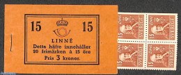 Sweden 1939 Linné Booklet (B/D Perf.), Mint NH, Health - Health - Stamp Booklets - Unused Stamps