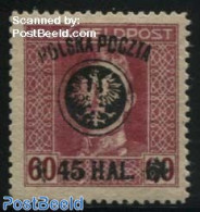 Poland 1918 45H On 60H, Stamp Out Of Set, Mint NH - Ongebruikt
