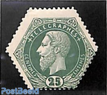 Belgium 1871 25c, Telegram, Stamp Out Of Set, Unused (hinged) - Nuevos