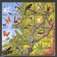 Dominica 1988 Tropical Rain Forest 20v, Mint NH, Nature - Birds - Butterflies - Parrots - Reptiles - Dominicaine (République)