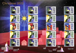 Great Britain 2022 Christmas M/s S-a, Mint NH, Religion - Christmas - Ongebruikt