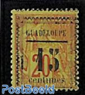 Guadeloupe 1889 15c On 20c, Stamp Out Of Set, Unused (hinged) - Ungebraucht