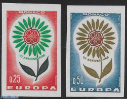 Monaco 1964 Europa Cept 2v Imperforated, Mint NH, History - Various - Europa (cept) - Errors, Misprints, Plate Flaws - Ongebruikt