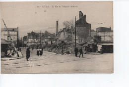 Cpa - 59 - Lille - La Rue De L'hopital Militaire  -  A VOIR - Lille