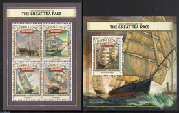 Sierra Leone 2016 Ships, Tea Race 2 S/s, Mint NH, Transport - Ships And Boats - Schiffe