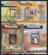 Rwanda 1999 Massacre Of 1994, 4 S/s, Mint NH, History - Various - Maps - Geographie