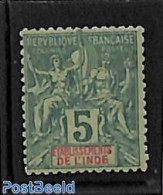 French India 1892 5c, Stamp Out Of Set, Mint NH - Unused Stamps