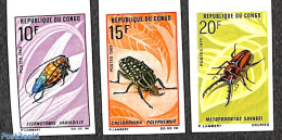 Congo Republic 1970 Insects 3v, Imperforated, Mint NH, Nature - Insects - Other & Unclassified