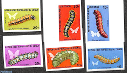 Congo Republic 1970 Cocoons 6v, Imperforated, Mint NH, Nature - Insects - Other & Unclassified