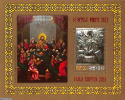 Romania 2023 Easter S/s, Mint NH, Religion - Religion - Art - Paintings - Unused Stamps