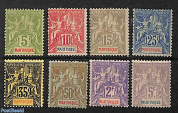 Martinique 1899 Definitives 8v, Unused (hinged) - Other & Unclassified