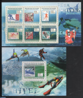 Guinea, Republic 2009 Olympic Winter Games On Stamps 2 S/s, Mint NH, Sport - (Bob) Sleigh Sports - Ice Hockey - Olympi.. - Hiver