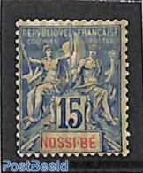 Madagascar 1894 15c, Nossi-Bé, Stamp Out Of Set, Unused (hinged) - Other & Unclassified
