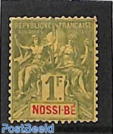 Madagascar 1894 1Fr, Nossi-Bé, Stamp Out Of Set, Unused (hinged) - Autres & Non Classés