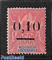 Madagascar 1902 0.10 On 50c, Wide 0, Stamp Out Of Set, Unused (hinged) - Sonstige & Ohne Zuordnung