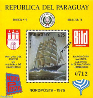 Paraguay 1976 Nordposta S/s MUESTRA (Specimen), Mint NH, Transport - Ships And Boats - Barche