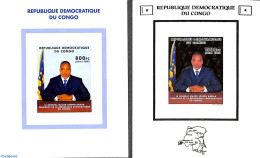 Congo Dem. Republic, (zaire) 2002 Joseph Kabila 2 S/s, Imperforated, Mint NH, History - Politicians - Autres & Non Classés
