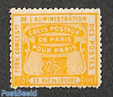 France 1919 Colis Postaux De Paris Pour Paris 25c., Mint NH - Unused Stamps