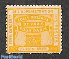 France 1919 Colis Postaux De Paris Pour Paris 25c., Mint NH - Ongebruikt