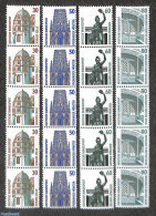 Germany, Berlin 1987 Definitives Coil 4v, Strips Of 5 With Number On Reverse, Mint NH - Unused Stamps