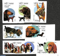 Vietnam 1989 Dogs 7v, Imperforated, Mint NH, Nature - Dogs - Autres & Non Classés