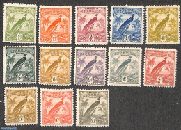 British New Guinea 1931 Definitives, Paradise Bird 13v, Unused (hinged), Nature - Birds - Other & Unclassified