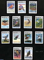 Dominica 1989 Birds 13v, Perf. 12:12.25 (with Year 1989), Mint NH, Nature - Birds - Repubblica Domenicana