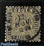 Germany, Baden 1862 1Kr, Used, Used Stamps - Sonstige & Ohne Zuordnung