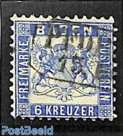 Germany, Baden 1862 6Kr, Used, Used Stamps - Otros & Sin Clasificación