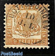 Germany, Baden 1862 9Kr, Used, GOTTMADINGEN, Used Stamps - Andere & Zonder Classificatie