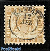 Germany, Baden 1862 9Kr, Used, RASTATT, Used Stamps - Andere & Zonder Classificatie