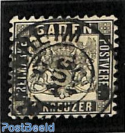 Germany, Baden 1862 1Kr, Used, MANNHEIM, Used Stamps - Andere & Zonder Classificatie
