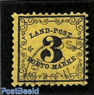 Germany, Baden 1862 Porto Marke 3kr, Used Stamps - Altri & Non Classificati