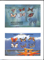 Maldives 2001 Butterflies, Original Proofs, Attached In Questa Proof Folder, Mint NH, Nature - Butterflies - Malediven (1965-...)