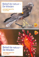 Netherlands 2023 Wieden, Presentation Pack 671a+b, Mint NH, Nature - Birds - Butterflies - Fruit - Owls - Nuovi
