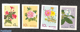 Korea, North 1965 Flowers 4v, Imperforated, Mint NH, Nature - Flowers & Plants - Corée Du Nord