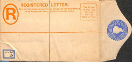 Barbados 1885 Registered Letter Envelope 2d, Unused Postal Stationary - Barbados (1966-...)