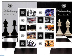 United Nations, Vienna 2022 Chess M/s With Personal Tabs, Mint NH, Sport - Chess - Scacchi