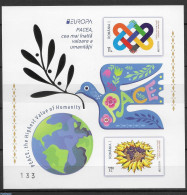 Romania 2023 Imperforated M/s, There Are Only 261 M/s, Mint NH, History - Europa (cept) - Peace - Ongebruikt