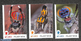 Australia 2023 Peacock Spiders 3v, Mint NH, Nature - Animals (others & Mixed) - Ungebraucht