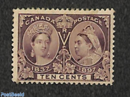 Canada 1897 10c, Stamp Out Of Set, Without Gum, Unused (hinged), History - Kings & Queens (Royalty) - Neufs