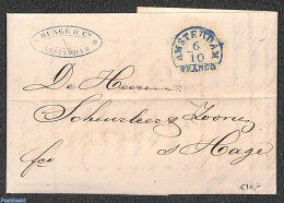 Netherlands 1845 Folding Letter From AMSTERDAM To 's Gravenhage, Postal History - ...-1852 Precursori