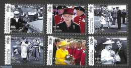 Jersey 2023 Queen Elizabeth II Visits To Jersey 6v, Mint NH, History - Nature - Kings & Queens (Royalty) - Cattle - Königshäuser, Adel