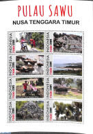 Indonesia 2023 Pulau Sawu 8v M/s, Mint NH, History - Transport - Various - Geology - Motorcycles - Agriculture - Motorbikes