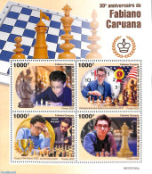 Niger 2022 Fabiano Caruana 4v M/s, Mint NH, Sport - Chess - Chess